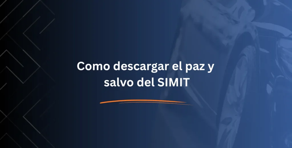 Como descargar el paz y salvo del SIMIT - Consulta RUNT